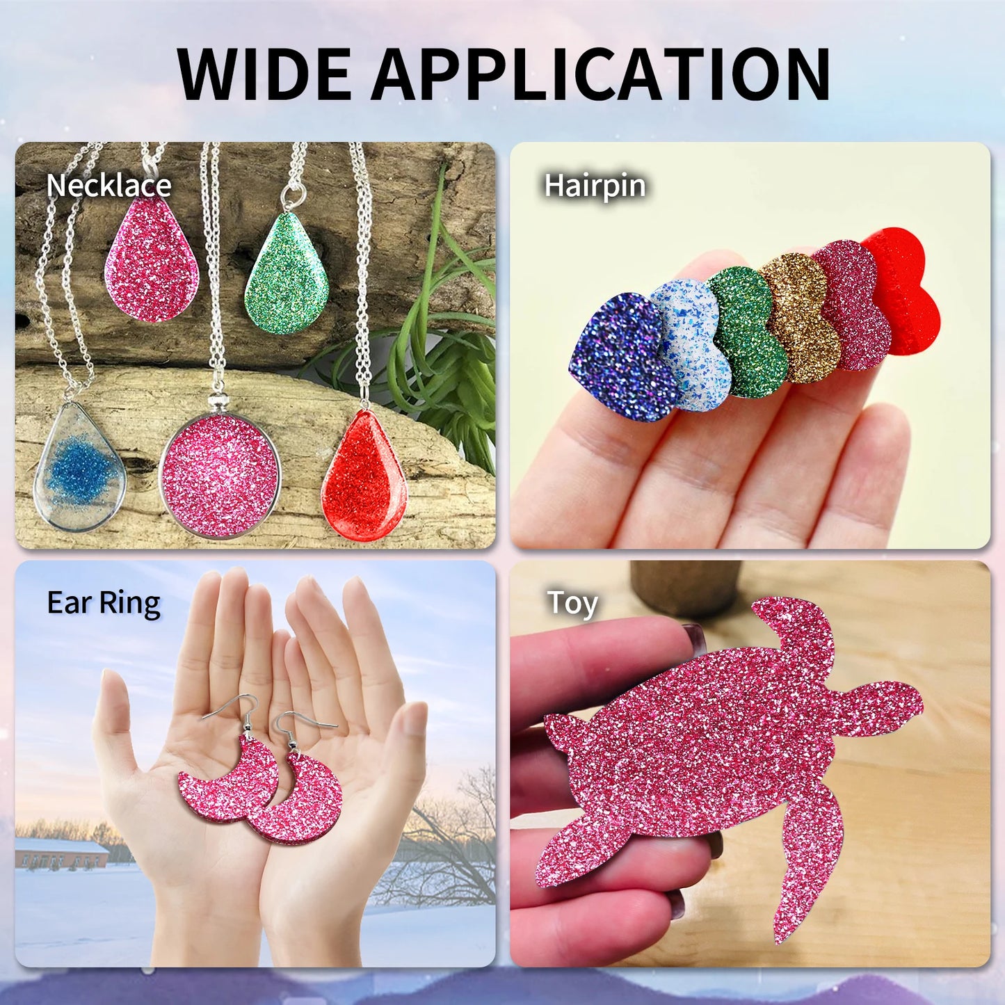 Double-sided Fine Glitter Acrylic Sheet Multi-color Available 3MM Thickness Acrylic Sheet Retail Home Decoration Plaque Material