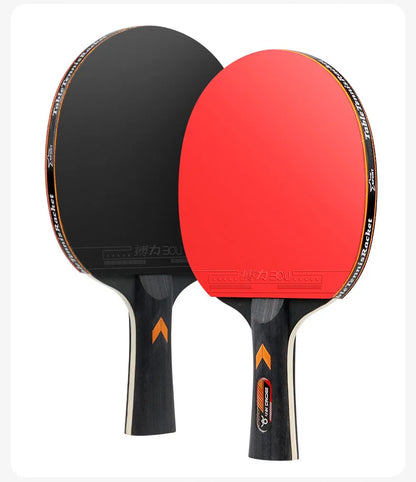 Table Tennis Racket Set Professional 7/5-Ply Wood with Pimples-in Rubber Includes 2 Rackets,3 Ping Pong & Box for Beginners