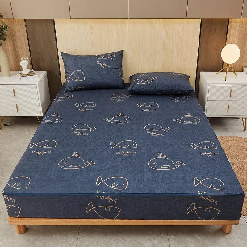 Waterproof Mattress Cover Six-Sided All Inclusive With Zipper Removable Bedspread Queen Breathable Mattress Protector