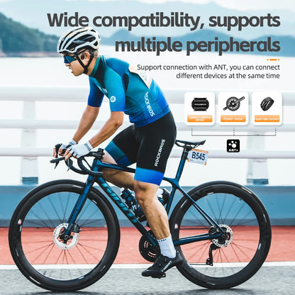 ROCKBROS M1 GPS Bicycle Computer Bluetooth 5.0 ANT+ Wireless Speedometer MTB Road Bike Ciclismo Speed Meter for Garmin Zwift