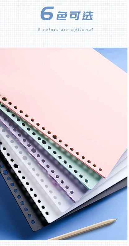 6 Sheets A4 B5 A5 30/26/20 Holes Transparent PP Loose-leaf Cover Index Divider Separator Notebook Accessory Stationery Useful