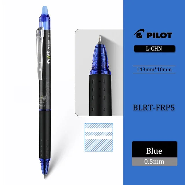Japan Pilot Erasable Gel Pen BLRT-FRP5 New ST Tip Friction Erasable Colored Ink. 5mm School Cute Stationery Pens for Writing