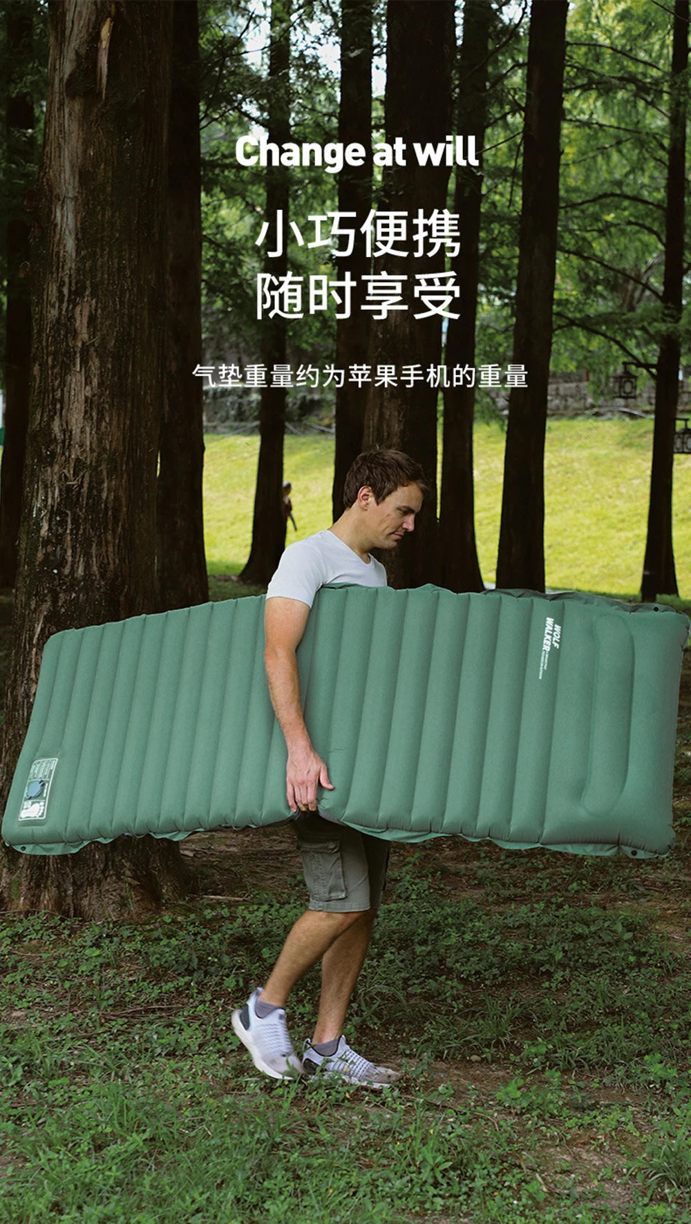 Outdoor Camping Sleeping Pad Inflatable Mattress with Pillow Ultralight Air Mat Built-in Inflator Pump Travel Hiking Camping mat