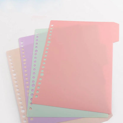 Candy Color Dividers A4 B5 A5 Planner Index Divider Page Plastic Classification Page Tab Bookmark Planner Inserts 8 Pcs/set