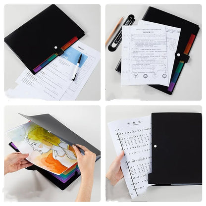 7 Layers Expanding A4 File Folder Storage Bag Test Paper Document Organizer File Briefcases School Stationery Office Supplies