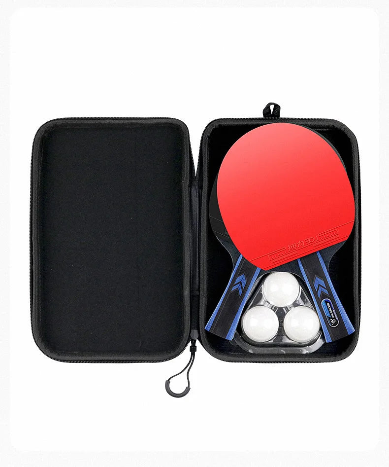 Table Tennis Racket Set Professional 7/5-Ply Wood with Pimples-in Rubber Includes 2 Rackets,3 Ping Pong & Box for Beginners