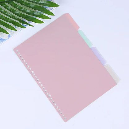 4Pcs/set B5 A5 A6 Binder Index Dividers Index Page for Loose-leaf Notebook Scrapbook Stationery Bookmark School Office Supplies