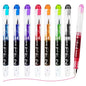Disposable Fountain Pens, Straight Liquid Fountain Pens，for WritingQuick-Drying Ink Pen, Smooth-Writing Multicolor Art Supplies