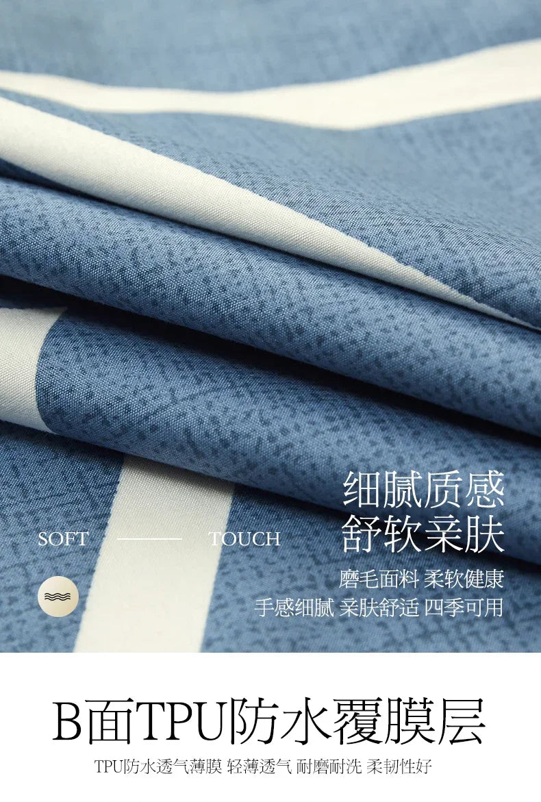 Waterproof Mattress Cover Six-Sided All Inclusive With Zipper Removable Bedspread Queen Breathable Mattress Protector