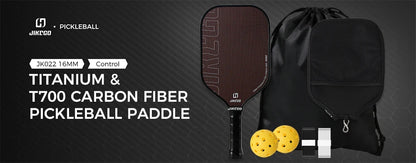 JIKEGO 18K Carbon Fiber Pickleball Paddle 2023 16mm Professional Pickle Ball Racket Racquet Men Women Child