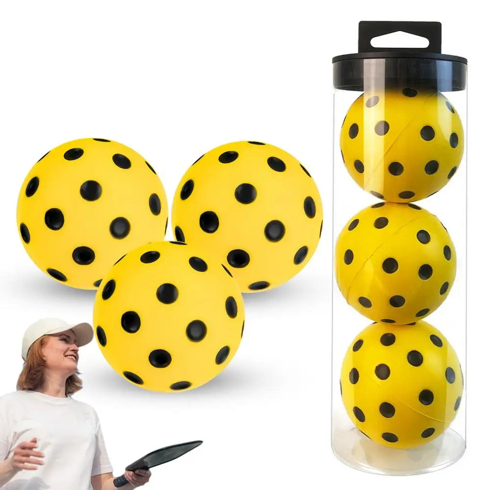 Pickleball Practice Balls Low Noise Training Paddle Ball Includes 3 Balls And Tube Entertainment For Competition And Practice