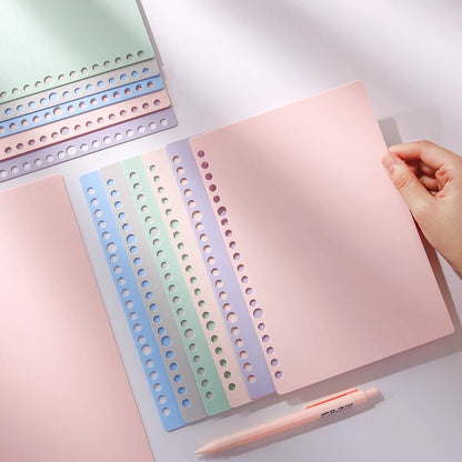 6 Sheets A4 B5 A5 30/26/20 Holes Transparent PP Loose-leaf Cover Index Divider Separator Notebook Accessory Stationery Useful
