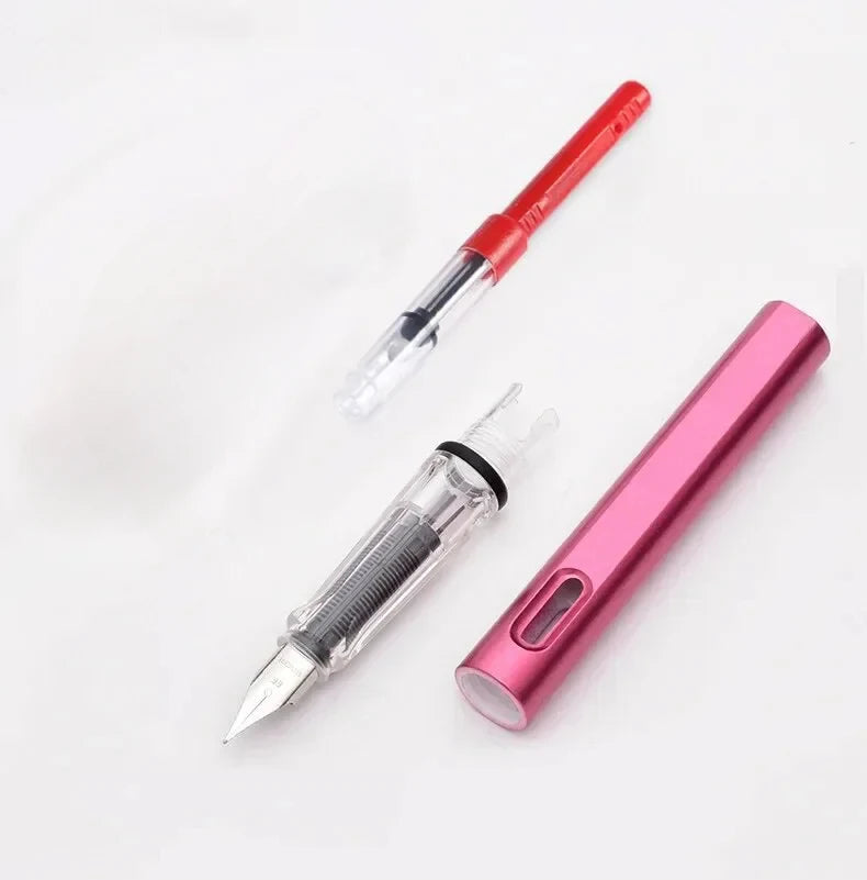 53Pcs Fountain Pen Replaceable Ink Set Black/Blue/Red ink EF School Pens Office Supplies Stationery for Writing Calligraphy Pen