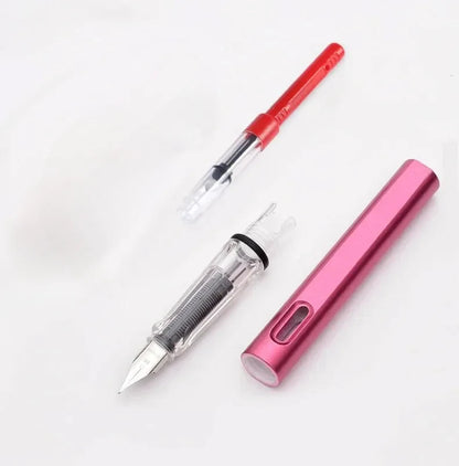 53Pcs Fountain Pen Replaceable Ink Set Black/Blue/Red ink EF School Pens Office Supplies Stationery for Writing Calligraphy Pen