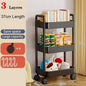 Household Multi-layer Small Cart Storage Rack Floor To Floor Kitchen Bedroom Bathroom Storage Rack Storage Rack With Wheels