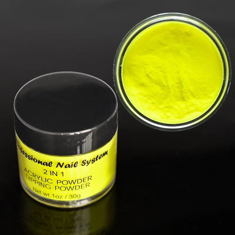 100g/Bag Neon Acrylic Powder 3in1 Phosphor Nail Dust Powder DIY Extending/Dipping Bulk Manicure Pigment FD-58nkhs