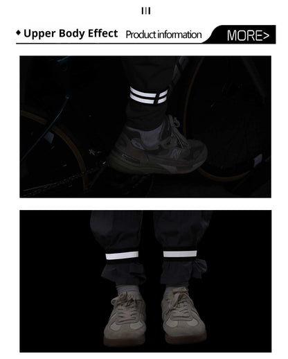ENLEE Bicycle Trouser Straps Road Bike Night Riding Reflective Gaiters Outdoor Hiking Night Running Trouser Leg Straps