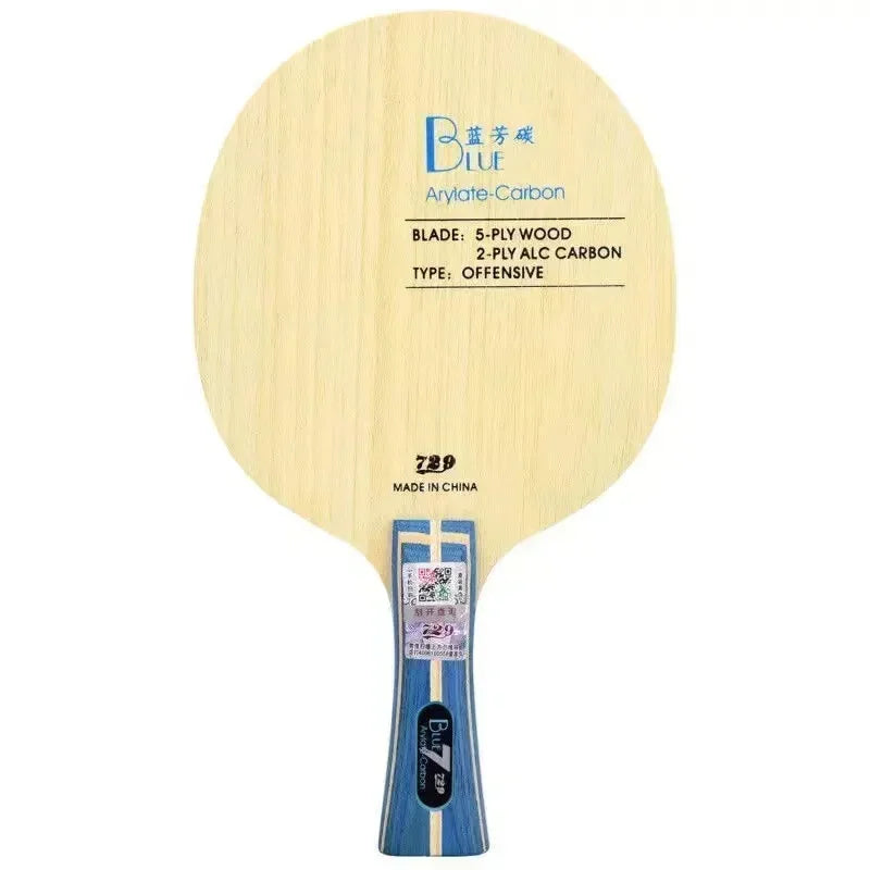 Original 729 Friendship Yellow ALC Table Tennis Blade 5 Wood 2 Arylate Carbon Professional Ping Pong Blade Blue ALC Offensive
