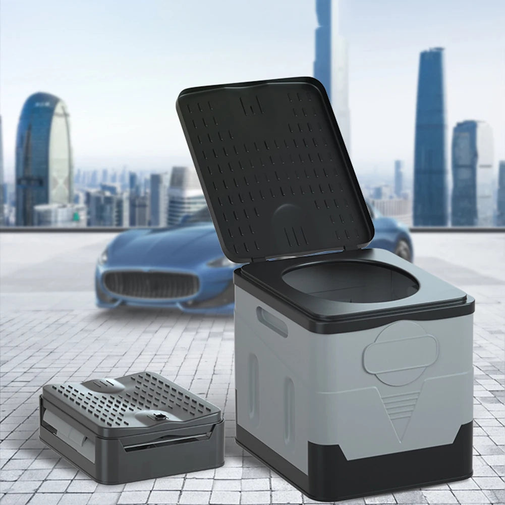 Plastic Portable Outdoor Toilet Tent Car Emergency Toilet with cover Travel Washable Camping Toilet Self-driving Picnic Seat