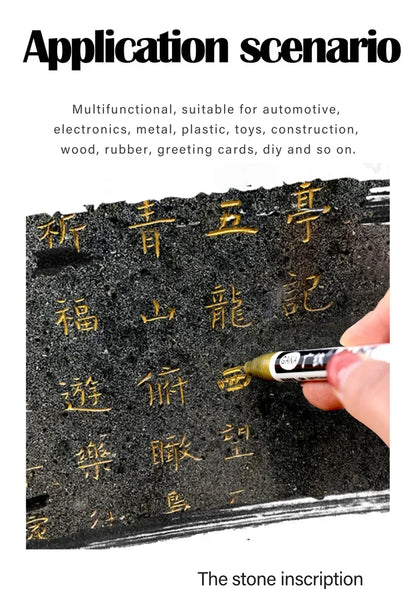4Pcs/set Oil Based White Black Permanent Paint Markers Pens 0.7mm Extra Fine Waterproof, for Rock Painting, Wood, Metal, Canvas