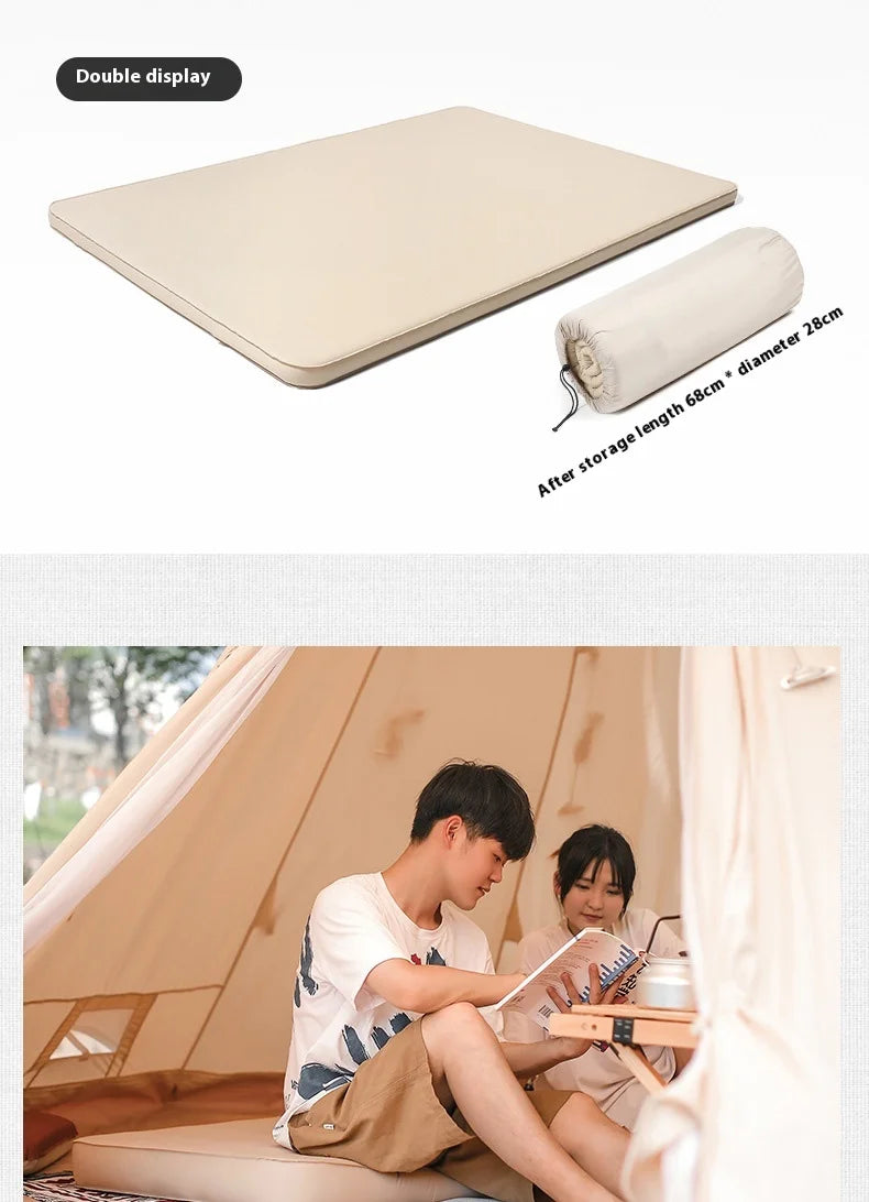 Lohascamping double Self-inflating Mattress 10cm Compact Folding Camping Mat Sleeping Bed Pad 1-2 Person floor tent Air Mat