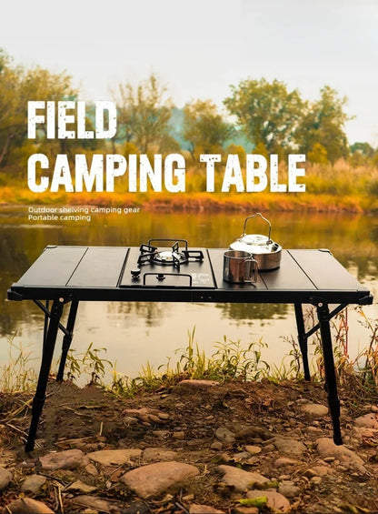Folding Camping Table Outdoor Portable Picnic Table  Aluminum Alloy Adjustable Igt Table Convenient Low Rectangular Side Tables