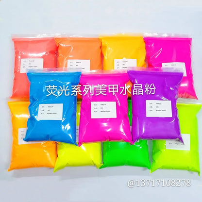 100g/Bag Neon Acrylic Powder 3in1 Phosphor Nail Dust Powder DIY Extending/Dipping Bulk Manicure Pigment FD-58nkhs