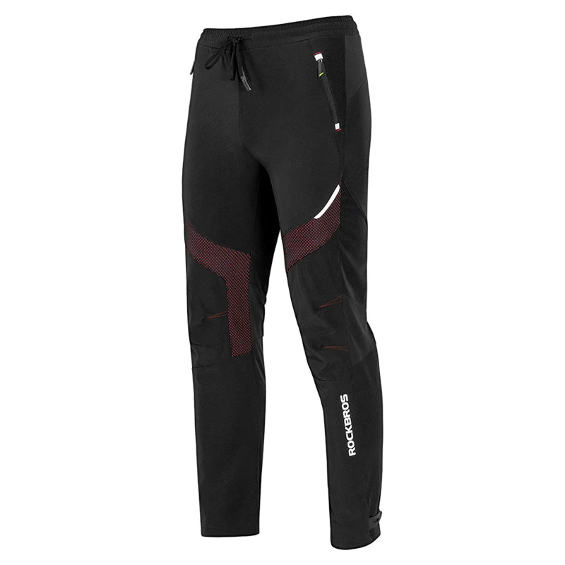 ROCKBROS Winter Cycling Pants Men Fleece Sport Reflective Trousers Keep Warm Thermal Bicycle Bike Mtb Pants Running Clothings
