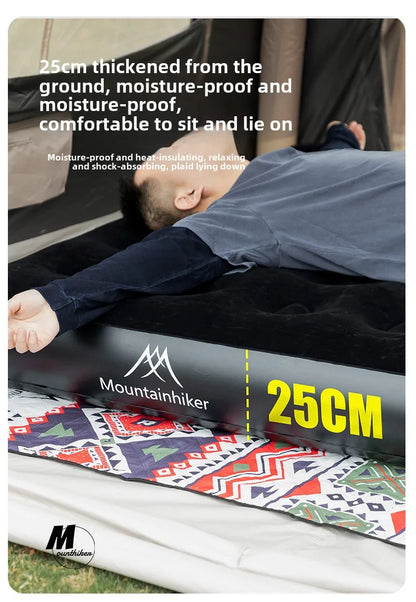 MOUNTAINHIKER Outdoor Inflatable Seating Mat Interior Air Mattress Mats Luxury Built-in Pump Thicken PVC Sleeping Bed Furniture