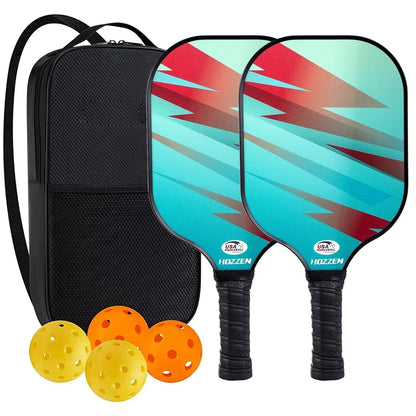 Pickleball Paddles Set Rackets Portable Racket Cover Carrying Bag Gift Kit USAPA Approved Indoor Outdoor Honeycomb Core 4 Balls