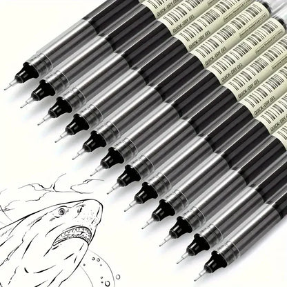 1/100pcs 0.5mm High Quality Needle Type Gel Pens Straight Liquid Ballpoint Pen Kawaii Stationery School Office Supplies Writing