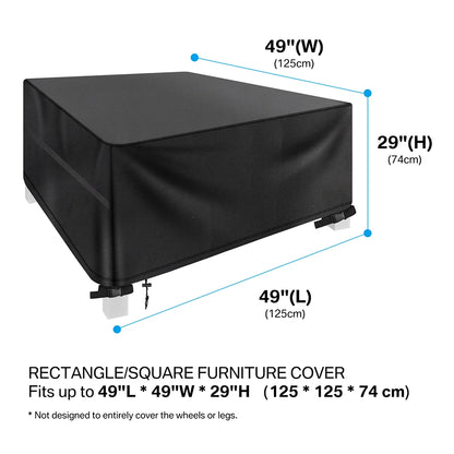 Outdoor Furniture Covers Waterproof Rain Snow Dust Wind-Proof Anti-UV Oxford Fabric For Garden Lawn Patio Table Chair Protection