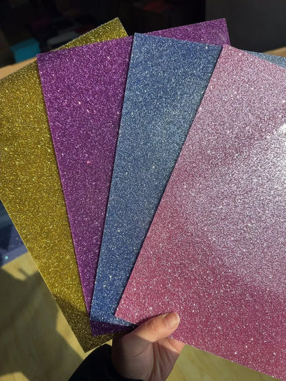 Double-sided Fine Glitter Acrylic Sheet Multi-color Available 3MM Thickness Acrylic Sheet Retail Home Decoration Plaque Material