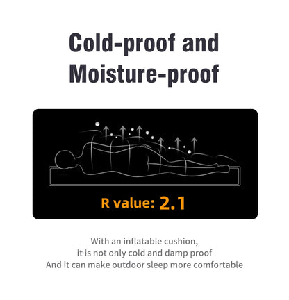 PACOONE Double Sleeping Pad Camping Mattress 2 Person Extra Thick Queen Camping Pads Tent Mattress for Adults (Foot Pump) New