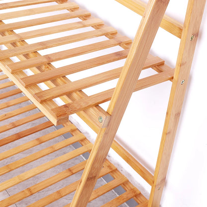 3 Tier Bamboo Flower Plant Pot Shelf Stand Display Ladder Garden Rack Holder Storage Indoor Outdoor