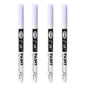 4Pcs/set Oil Based White Black Permanent Paint Markers Pens 0.7mm Extra Fine Waterproof, for Rock Painting, Wood, Metal, Canvas