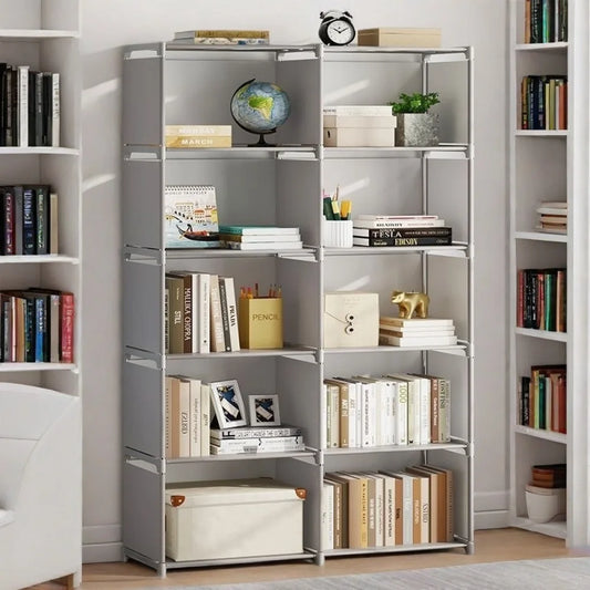 Multi-layer Simple Assembled Bookshelf Easy To Assemble Closet Storage Cabinet Portable Children's Sundries Shelf Save Space