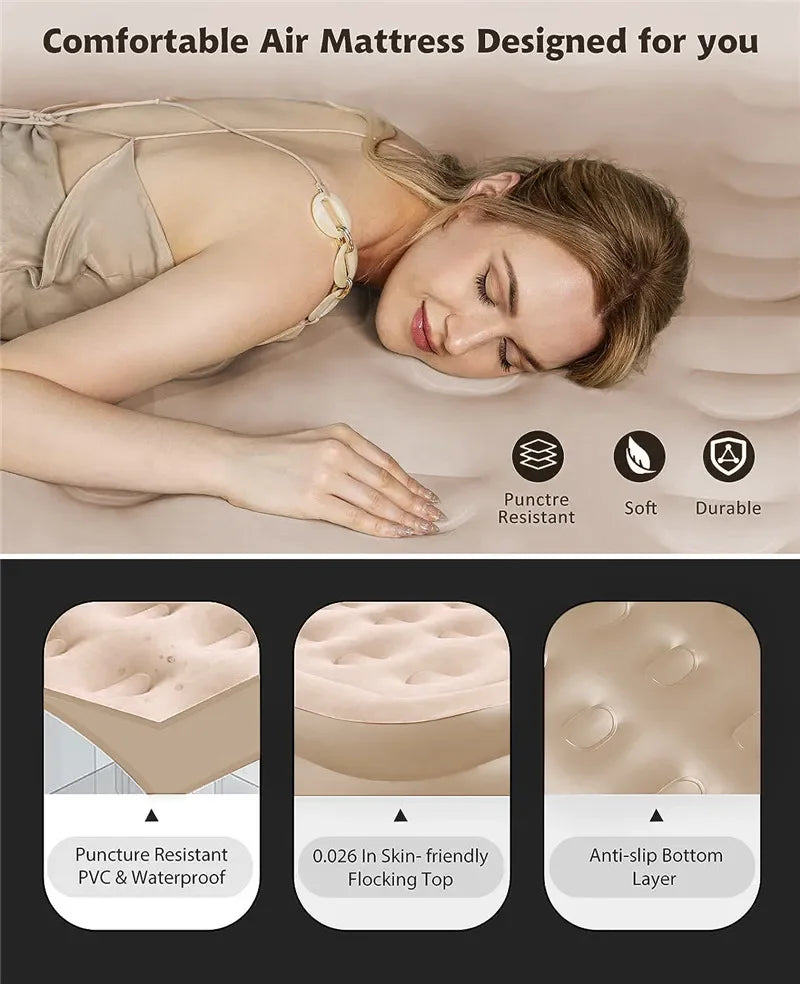 Outdoor Bed Air Cushion Nap Bed Heightening Thickening Air Mattress Inflatable Bed Home Single Air Mattress Double Camping Bed
