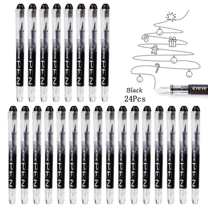 Disposable Fountain Pens, Straight Liquid Fountain Pens，for WritingQuick-Drying Ink Pen, Smooth-Writing Multicolor Art Supplies