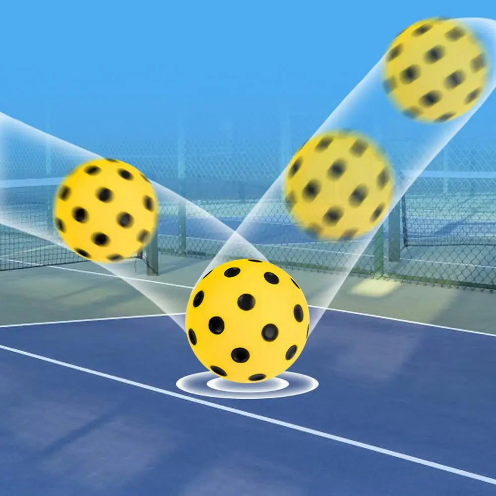 Quiet Foam Pickleballs  Silent Pickleball Ball Practice Balls With Exact Real Ball Bounce Soft PU Pickleball Ball For Indoor Use