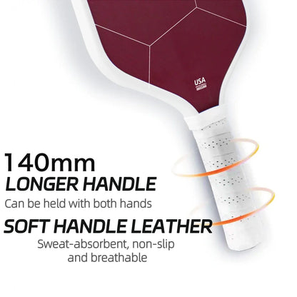 RUBY Pickleball Paddle Thermoformed Unibody Red 100% Kevlar Carbon Fibre 16MM Honeycomb Core Professional Pickleball Racket