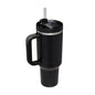 Tumbler with Handle Lid Straw 40oz Stainless Steel Water Bottle Vacuum Thermos Cup Travel Car Thermal Coffee Mug Cap Sport