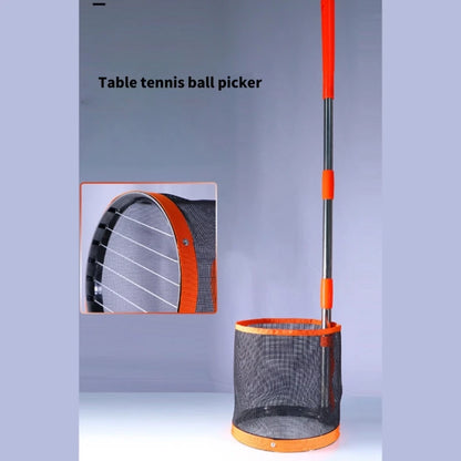 Portable Table Tennis Retrievers Pick Up Net PingPong Pickers Table Tennis Balls Pickers Bucket for Picking and Storage