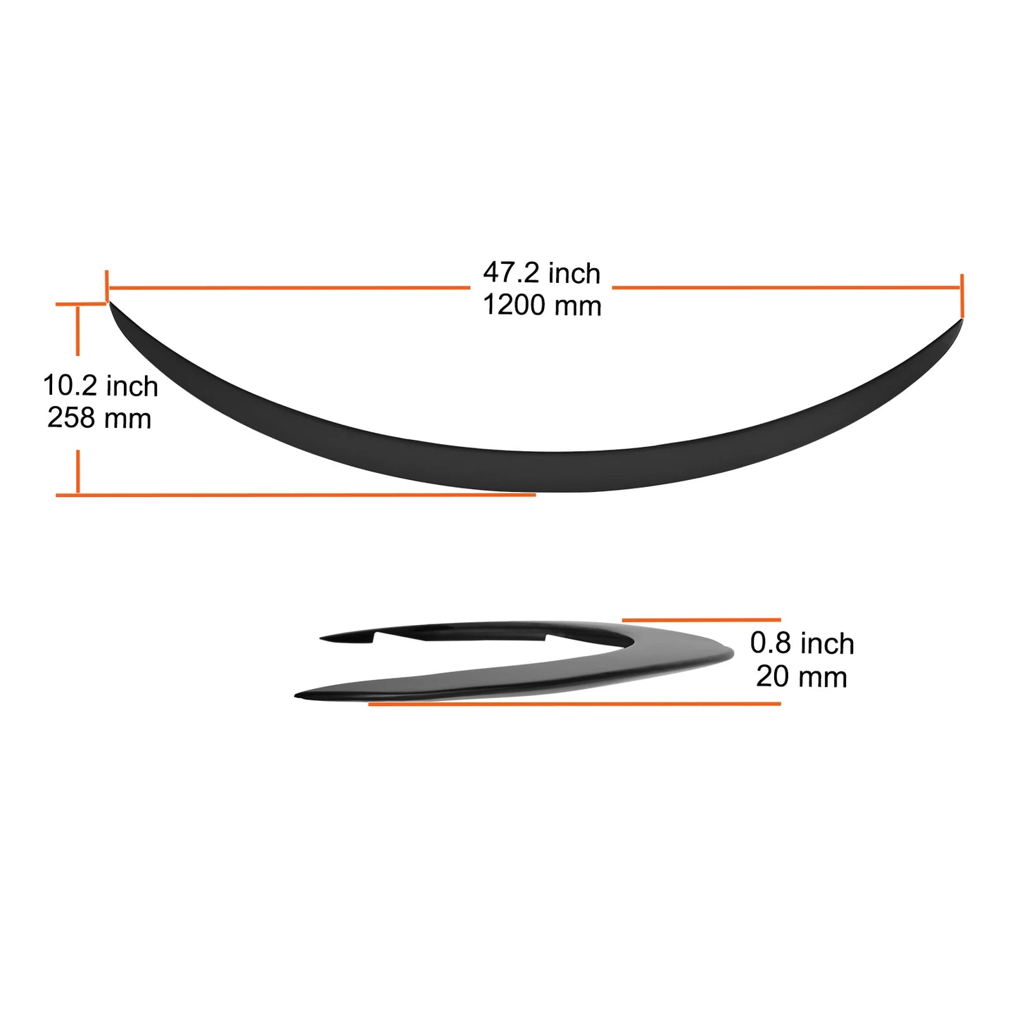 VEVOR GT Wing Car Spoiler Spoiler Compatible with 2018-2023 Camry High Strength ABS Material Baking Paint Car Rear Spoiler Wing