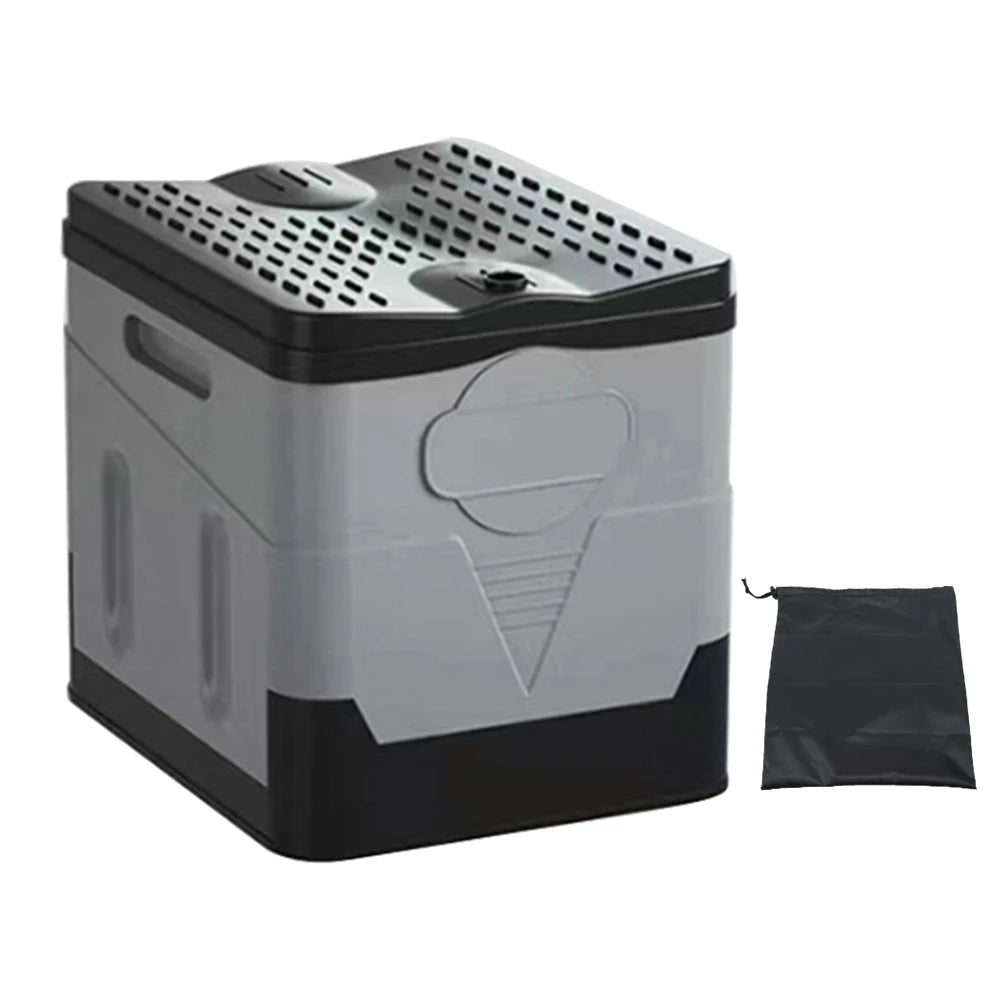 Plastic Portable Outdoor Toilet Tent Car Emergency Toilet with cover Travel Washable Camping Toilet Self-driving Picnic Seat