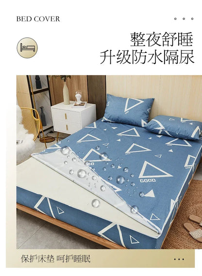 Waterproof Mattress Cover Six-Sided All Inclusive With Zipper Removable Bedspread Queen Breathable Mattress Protector