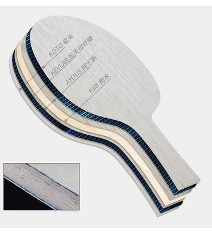 SANWEI 75 ALC Table Tennis Blade Professional 5 Wood 2 Outer ALC Carbon Ping Pong Blade with Original Packing Box