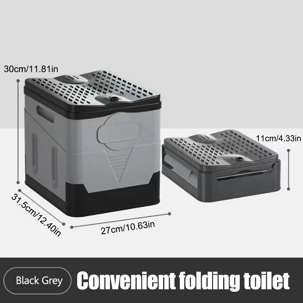 Plastic Portable Outdoor Toilet Tent Car Emergency Toilet with cover Travel Washable Camping Toilet Self-driving Picnic Seat