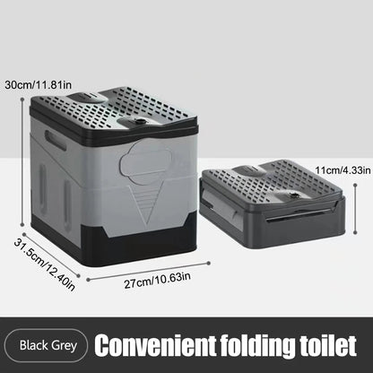 Plastic Portable Outdoor Toilet Tent Car Emergency Toilet with cover Travel Washable Camping Toilet Self-driving Picnic Seat