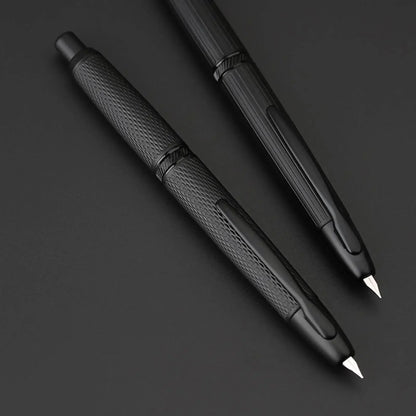 sliver Moonman A1 fountain pen Metal Press Iink pen Striped pattern EF 0.4MM Nibs writing gift pens for students office supplies